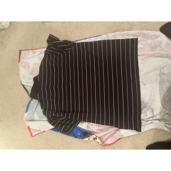 Nike Golf Dri-Fit Men's Performance Polo Shirt Black & White Striped Size XXL - Picture 2 of 4